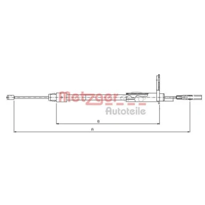 Imagen de METZGER 10.9327 Cable de Freno Mano Atrás derecha, derecha 685/520 Discos COFLE MERCEDES BENZ: Vaneo