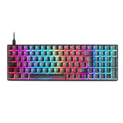 Imagen de Mars Gaming MKULTRA, Teclado Mecánico Negro RGB, Compacto 96%, Switch Outemu SQ Marrón, Portugués US
