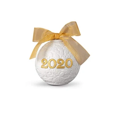 Imagen de LLADRÓ Bola Navidad 2020. Lustre Oro. de Porcelana.