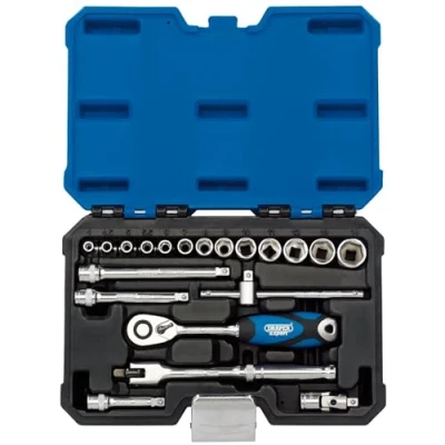 Imagen de Draper b20 m/SG cuadrada Set de llaves vaso (, azul, 1/4 inch, juego 20 piezas