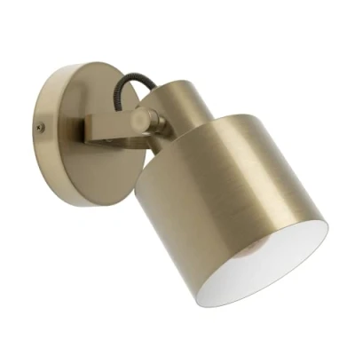 Imagen de EGLO Foco de pared Southery, 1 luz, crema oro cepillado