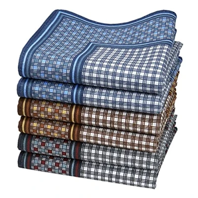 Imagen de Merrysquare 6 pañuelos para hombre 100% algodón Modelo Yampara