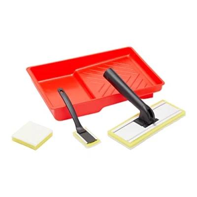 Imagen de Fit For The Job FFJCSPPS Juego de almohadillas pintura con sistema 7 clics 5 piezas, tela alta capacidad para una cobertura rápida y precisa pinturas en emulsión