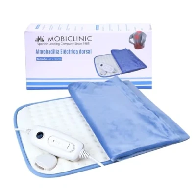 Imagen de Mobiclinic, Almohadilla eléctrica, Térmica dorsal, 6 niveles de calor, Muy bajo consumo, 100W, Apagado automático, Para espalda, lumbares y cervicales, Lavable, Esterilla 40x30