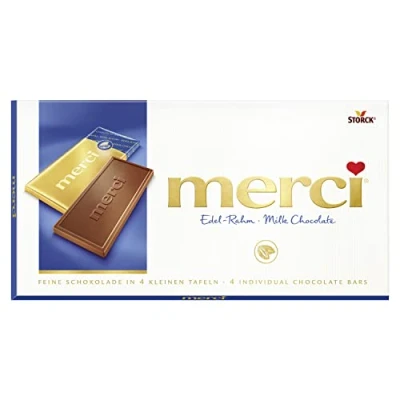 Imagen de crema precioso Merci, 4 mini barras de chocolate 100gr