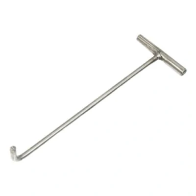 Imagen de gancho de acero en forma T, herramienta resistente, resorte, alcantarilla, para tirar