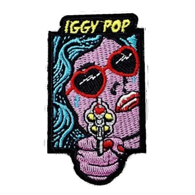 Imagen de hotrodspirit parche de caballo Iggy Pop Pistola 7,5 x 4 cm, termoadhesivo Rock Roll