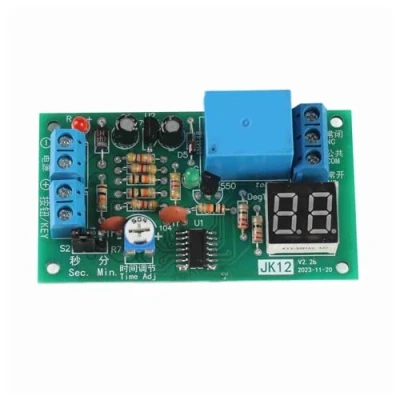 Imagen de DC 12V temporizador de disparo ajustable Módulo APAGADO Pantalla LED Retardo temporización cuenta regresiva interruptor relé