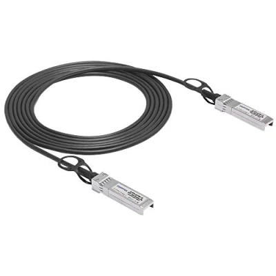 Imagen de QSFPTEK 10 GB/s SFP+ DAC Cable 2m, 10GBASE CU Twinax de Cobre conexión Directa pasiva Direct Attach Copper Compatible con Cisco SFP H10GB CU2M, Ubiquiti, D Link, Netgear, Mikrotik