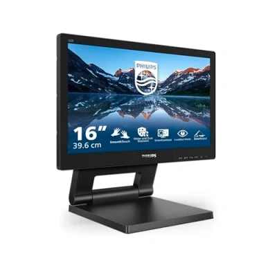Imagen de Philips 162B9T Monitor táctil de 39 cm (15,6 Pulgadas) (VGA, HDMI, DVI, concentrador USB, DisplayPort, Full HD, capacitiva 10 Puntos), Color Negro