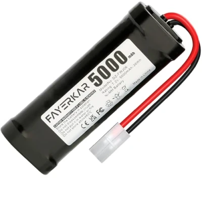 Imagen de Fayerkar Batería NiMH de 7,2 V 5000 mAh para coche a control remoto, camión, helicóptero LKW Truggy RC Hobby