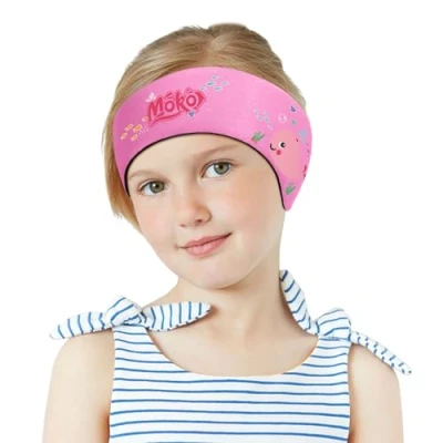 Imagen de MoKo Banda de Natación Protector Oídos, Diadema Impermeable Ajustable Elástica Mantenga Tapones, Neopreno del Pelo Oreja para Niño, S, Berro Rosado Ballena