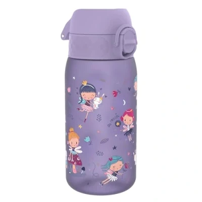 Imagen de Ion8 Botella de Agua para Niños, 350ml, a Prueba Fugas, Fácil Abrir, Cerradura Segura, Apta Lavavajillas, Sin BPA, Asa Transporte, Limpiar, Neutro en Carbono, Diseño Hadas