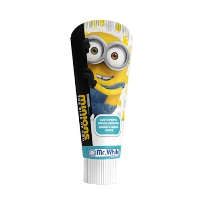 Imagen de Minions Pasta de dientes con sabor a menta para niños flúor encías saludables, 75 ml