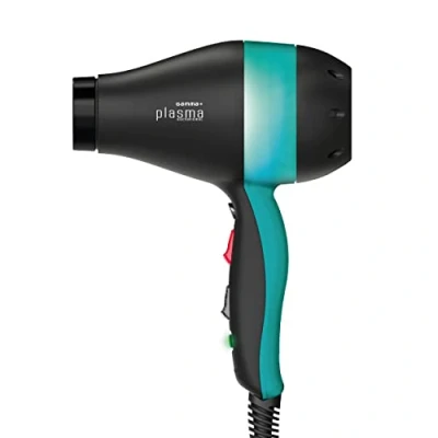 Imagen de GAMMAPIU&#039; PLASMA BACTERICIDAL Secador de Pelo Profesional Acción Higienizante Negro/Verde, Made in Italy, con Lámpara UV Bactericida 1700 2000W