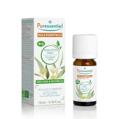 Imagen de Puressentiel Aceite Esencial de Eucalipto Radiado Orgánico 100% puro y natural HEBBD 10 ml