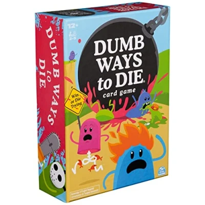 Imagen de Spin Master Games, Dumb Ways to Die, juego de cartas éxito viral para la universidad, juegos cumpleaños, amigos, fiesta, divertidos, mayores 12 años