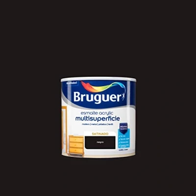 Imagen de Bruguer Acrylic Multisuperficie Esmalte al agua Satinado Negro 250 ml