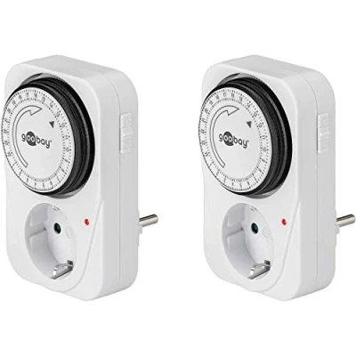 Imagen de goobay 55538 Interruptor horario analógico para Interiores Tomas de Corriente Ciclo 15 Minutos Ajustable LED Control Funcionamiento Continuo Posible Set 2