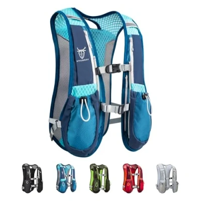 Imagen de UTOBEST Mochila Running Hidratacion Ligero 5L Mochilas Trail para Correr Senderismo Ciclismo Camping Maratón Hombre Mujer(Azul)
