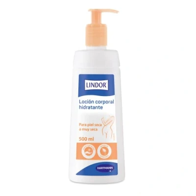 Imagen de Lindor Skin Loción Corporal, para Piel Irritada y Muy Seca, Emulsión Agua en Aceite, con Dosificador, 500 ml