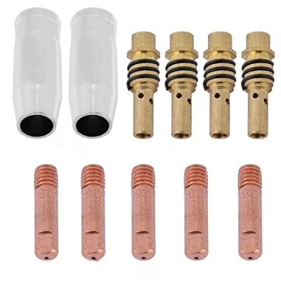 Imagen de GLOGLOW 11 boquillas de Contacto, portaaccesorios MIG Soldador para máquina soldar 15AK antorcha
