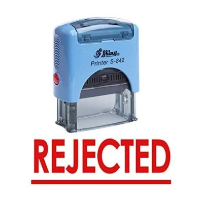 Imagen de Printtoo REJECTED Sello De Entintaje Goma Stationary Office Personalizado Shiny