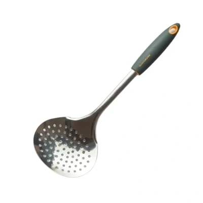 Imagen de FACKELMANN Espumadera 34cm. Soft, polipropileno, TPR, acero inox, color naranja y gris. 1 ud.
