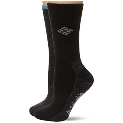 Imagen de Columbia Calcetines de Control Humedad para Mujer, 4 Pares, Azul fiordo/Negro, Talla única (Pack 4)
