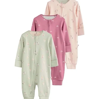 Imagen de Next Footless 3 PACK Pijama de bebé para niños, Talla: 0 1m, Pastel character