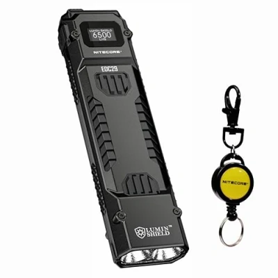 Imagen de Nitecore Linterna EDC EDC29 de 6500 lúmenes ultra delgada alto rendimiento con llavero retráctil