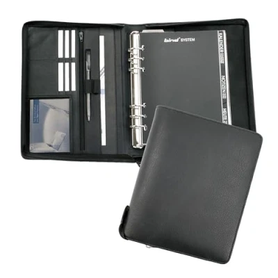 Imagen de Bind T 3 Systemplaner Organizador agenda A5 con cierre velcro, de cuero Nappa, negro