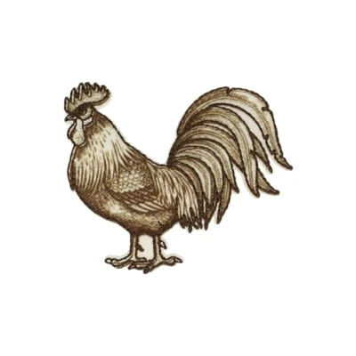 Imagen de mdc Parche termoadhesivo, diseño de gallo (5,9 cm x 5 cm)