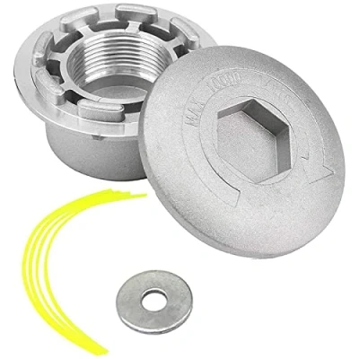 Imagen de Fengxunzmm Cabezal Desbrozadora Universal, de Corte, Corte Aluminio Juego Cuerdas, Adecuado para Accesorios Cabeza Cortacésped Patio Jardín