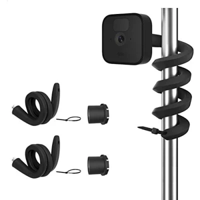 Imagen de TIUIHU Flexible Twist Mount para Blink Outdoor,Blink XT2, Mini, no requiere instalación de herramientas su sistema cámara seguridad del hogar (2 unidades), color negro