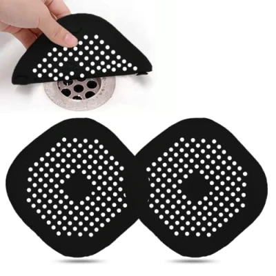 Imagen de 2 Piezas Silicona Protector de Drenaje, Tapa Drenaje con Ventosas Fuertes, Cubierta del DREN Bañera Colador, Filtro para Fregadero Cocina Baño