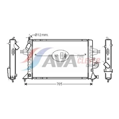 Imagen de PRASCO OLA2294 Radiador, refrigeración del motor Aluminio 601mm 360mm 34mm Aletas unidas mecánicamente OPEL: Astra G Sedán, CC