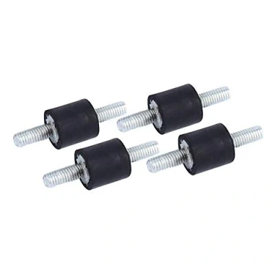 Imagen de 4 soportes aislantes de goma, antivibraciones, M3, 8 x 8, aislador antivibración, bobinas dobles con tornillos