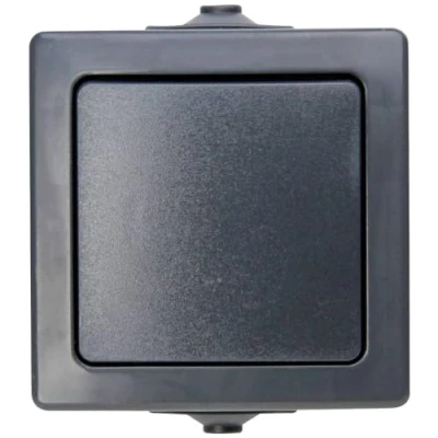 Imagen de Kopp 565615002 Nautic Interruptor Universal para entornos húmedos (250 V, 10 A, IP44), Color Gris, Antracita