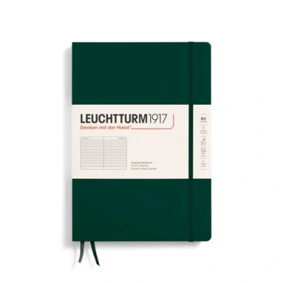 Imagen de LEUCHTTURM1917 370280 Libreta Composition (B5) 178 x 254 mm, Tapa Dura, 219 páginas numeradas, Forest Green, Lineas