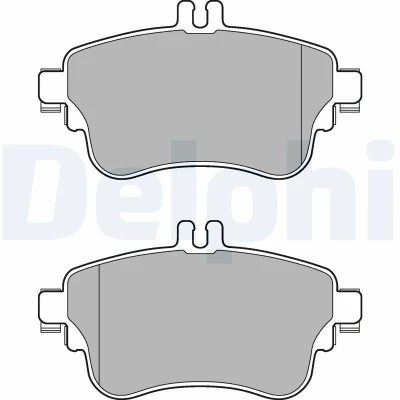 Imagen de DELPHI LP2442 Juego de pastillas freno preparado para indicador desgaste Chapa antichirridos con accesorios MERCEDES BENZ: Clase A, B