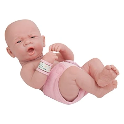 Imagen de JC Toys Muñeca La Newborn Primer bostezo recién Nacida de 36 cm, Vinilo Suave, con pañal Reutilizable y Accesorios, niña, Rosa, diseñada en España por Berenguer, +2 años