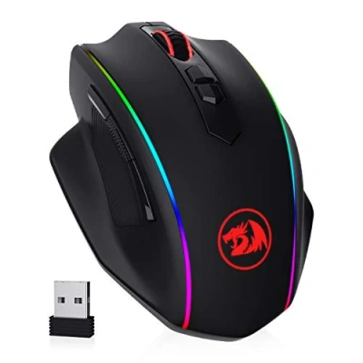Imagen de Redragon M686 Ratón inalámbrico para juegos, mouse juegos con cable / de 16000 DPI sensor profesional, capacidad 45 horas, macro personalizable y retroiluminación RGB