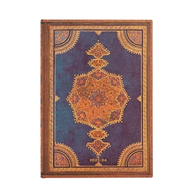 Imagen de Paperblanks Agendas 18 Meses 2023 2024 Indigo Safavita Horizontal Midi (130 x 180 mm)