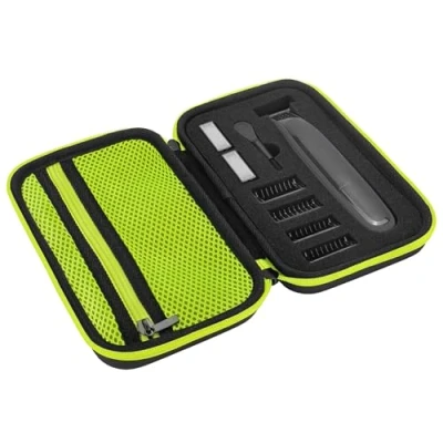 Imagen de Yinke Estuche Funda para Philips OneBlade QP2530/30, QP2520/30, QP2630/30, QP2520/65, EVA Caja Cubrir Rígida con Bolsa Deesponja Almacenamiento One Blade Caso Bolso, Green