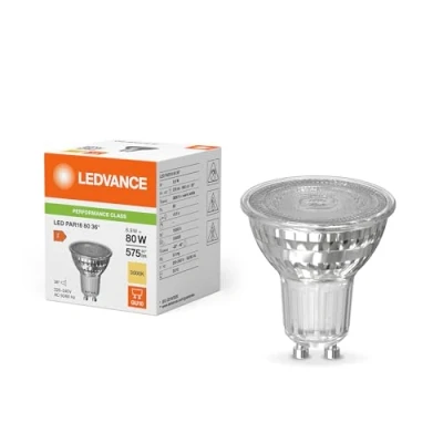 Imagen de Ledvance Foco LED GU10 PAR16 6,9 W 575 lm 36D 830 blanco cálido repuesto para 80