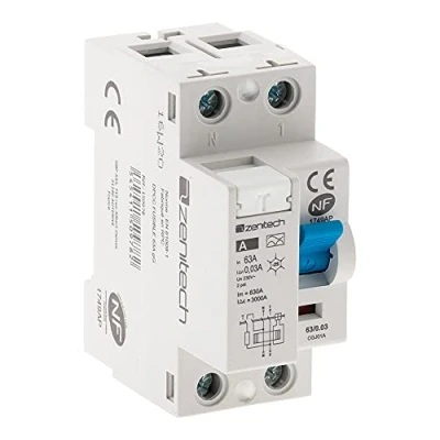 Imagen de Zenitech Interruptor diferencial 63/2 30mA Tipo A NF
