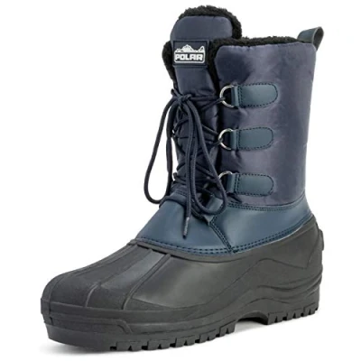 Imagen de Hombre Cordones Corto Nylon Invierno Nieve Lluvia Pato Botas NAV43 AYC0143 Marina