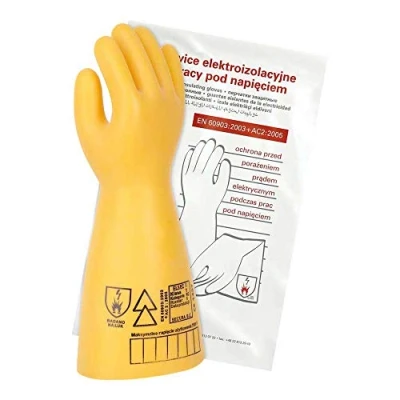 Imagen de Secura RELSEC 5 Y 10 Guantes electroaislados, ELSEC kV, clase 0, amarillo, tamaños, paquete de