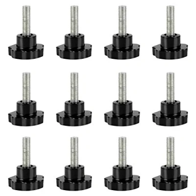 Imagen de Perilla de apriete M6 x 40 MM 12 piezas botón tornillo sujeción en forma estrella cabeza plástico tornillos oreja ajuste para maquinaria, industria,